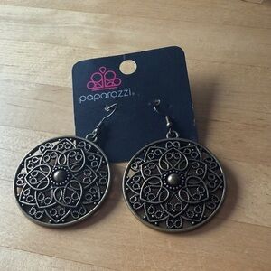 Paparazzi Antique Brass Mandala Earrings